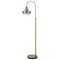 Homeroots 61" Brass Adjustable Arc Floor Lamp With Antiqued Brass Mirrored Glass Novelty Shade 526292 - alternate 3
