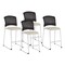 Office Star Products 886 Series Tall Stacking Visitor Chairs, Fun Colors Brown 88657C4-F25 - alternate 1
