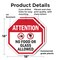 Signmission Attention No Food or Glass Allowed, 18 inch X 18 inch, Plastic Sign, 2PK OC-P-2PACK-18-19 - alternate 3