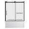 Kingston Brass 60" Acrylic Anti-Skid Alcove Right-Hand Drain Tub with Left Sliding Tub Door, White/Matte Black KVTAP6032R21A0 - alternate 1