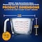 Nutrichef High Borosilicate Glass Measuring Cup with Customized Decal Scale, 500 ml, Safe to Use in Microwave NCGLMES50 - alternate 2