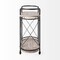 Homeroots 15in Black Solid Wood and Steel Round Rolling Kitchen Cart With Storage 376019 - alternate 3
