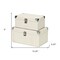 Homeroots Set of Two White Solid Wood And Metal Box With Lid, 2PK 489353 - alternate 3