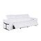 Homeroots 100" White Top Grain Leather Reclining Metal USB Sofa 720432 - alternate 3