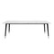 Homeroots 91" White and Black Marble and Metal Dining Table 534371 - alternate 2