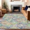 Homeroots 8' X 10' Beige Blue And Green Geometric Washable Indoor Outdoor Area Rug 609121 - alternate 2
