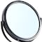 Homeroots 9" Black Round Metal Framed Makeup Shaving Tabletop Mirror 468358 - alternate 2
