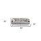 Homeroots 85" Light Gray Polyester Blend Convertible Futon Sleeper Sofa And Toss Pillows With Silver Legs 544954 - alternate 3