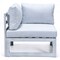 Leisuremod Chelsea 6-Piece Patio Sectional Weathered Grey Aluminum With Cushions, Light Grey CSWGR-6LGR - alternate 3