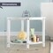 Lavish Home Corner Shower Bench Water Resistant Shower Stool for Inside Shower, Bathroom, or Sauna Foot Rest ST-BATH8-WHT - alternate 2