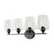 Jonathan Y Jayne 32" 4-Light Iron/Seeded Glass Cottage Rustic LED Vanity Light, Oil Rubbed Bronze JYL7548A - alternate 5