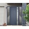 Vdomdoors Steel Door Deux 0729 Gray Graphite 2 Sidelight Exterior Windows Stainless Inserts Single Modern Pai DEUX0729EXD-GRE-W16+36+16 x H80-Left-hand Inswing - alternate 2