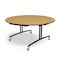 Palmer Hamilton Round Folding Table, 60 in W, 30 in H, Fusion Maple PHLIP20-3060RD-FB - alternate 1