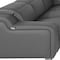 Homeroots Dark Gray Italian Leather Power Reclining U Shaped Eight Piece Corner Sectional With Console 632574 - alternate 3