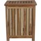 Homeroots Compact Teak Laundy Storage With Removable Bag In Natural Finish 376759 - alternate 2