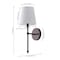 Jonathan Y Olivia 6.5 in. 1-Light Contemporary Traditional Candlestick Metal/Crystal LED Vanity Light w/Fabric JYL9920C - alternate 4