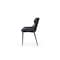 Homeroots Black Faux Leather and Steel Wing Back Dining Side Chair 719102 - alternate 3