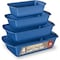 Bakken- Swiss Blue Marble Nonstick Loaf Pans Set of 4, 7in to 11in, Oven Safe to 450 DegF, Dishwasher Safe BK4LOA4BLU - alternate 1