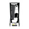 5S Supplies Housekeeping Shadow Board Broom Station V18, Black / White, Kit HSB-V18-BLACK/WHITE-KIT - alternate 1