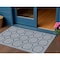 Homeroots 3' X 5' Navy Blue And Ivory Geometric Washable Indoor Outdoor Area Rug 610835 - alternate 1