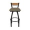 Holland Bar Stool Co Revelle 36in Swivel Extra Tall Bar Stool with Black Wrinkle Finish, Medium Back and Graph Cork Seat 881 - alternate 4
