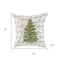 Homeroots 18" White And Green Cotton Merry Christmas Throw Pillow With Embroidery 719256 - alternate 2