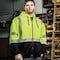 Game Workwear Full Zip Hi-Vis Hoodie, 100% Spun Polyester Fleece, Hi Vis Lime, M 865-E - alternate 1