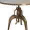 Homeroots Adjustable Height Antiqued Nickel Three Leg Base Round Top Dining Table 517844 - alternate 2