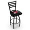 Holland Bar Stool Co 36" Blk Wrinkle Eastern Washington Swivel Bar Stool, Ladder Back L01436EastWA - alternate 1