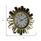 Homeroots 19" Gold And Clear Mirrored Glass And Heavy Duty Plastic Silent Analog Sunburst Wall Clock 626354 - alternate 4