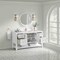 James Martin Vanities 60 in. Single Vanity, Bright White, w/Single Hole 3 CM White Zeus Quartz Top & Backsplash 330-V60S-BW-1WZ - alternate 2