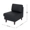 Flash Furniture HERCULES Artemis Black LeatherSoft Middle Reception Chair w/Wooden Walnut Legs ZB-8921M-BLK-GG - alternate 4