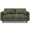 Homeroots 72" Moss Green Leather Sofa With Brown Legs 640966 - alternate 1