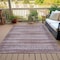 Homeroots 5' X 8' Brown And Beige Striped Washable Indoor Outdoor Area Rug 631480 - alternate 2