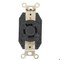 Leviton Flanged Locking Receptacle, L20-20R, 20 A, 347/600V AC, Three Phase, 4 Pole, Flush Mount, Black 2460 - alternate 1