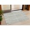 Homeroots 3' X 5' Sage And Ivory Striped Washable Indoor Outdoor Area Rug 631557 - alternate 1