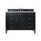 James Martin Vanities Brittany 48'' S Vanity, Black Onyx w/ Victorian Sil Silestone Top w/FreePower Wireless Charger 650-V48-BKO-FVSL - alternate 1