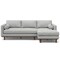 Homeroots 102" Gray Fabric Sofa With Brown Legs 641038 - alternate 2