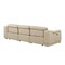 Homeroots 107" Beige Italian Leather Reclining Metal USB Sofa 720459 - alternate 2