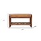 Homeroots 32in Brown Solid Wood Storage Bench With Cabinet 718235 - alternate 2