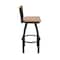 Holland Bar Stool Co Revelle 36in Swivel Extra Tall Bar Stool, Black Wrinkle Finish, Medium Back and Medium Maple Seat 881 - alternate 5