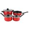 Gibson Home Casselman 7 piece Cookware Set in Red with Bakelite Snow Handle 108170.07 - alternate 2