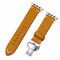 Elegani Leather Band Compatible with Apple Watch 40mm, Yellow, Silver, Black, Rose Gold, Yellow Gold Buckle SDQR-YLW-40 - alternate 1