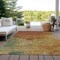 Homeroots 3' X 5' Terra Cotta Copper And Green Abstract Washable Indoor Outdoor Area Rug 604821 - alternate 3