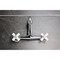 Kingston Brass Two-Handle Wall Mount Bridge Kitchen Faucet, Polished Chrome KS3251PX - alternate 3