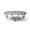 Homeroots 43" Gray and Silver Wood and Stainless Steel Round Coffee Table 714605 - alternate 3