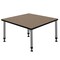Regency Square Kee Height Adjustable Classroom Activity Table, 36 in W, 36 in L, Noble Oak TB3636NOAPGY - alternate 3