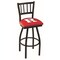 Holland Bar Stool Co 36" Blk Wrinkle Rutgers Swivel Bar Stool, Jailhouse Back L01836Rutger - alternate 1