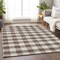 Homeroots 8' X 10' Brown And Beige Plaid Washable Indoor Outdoor Area Rug 595472 - alternate 2