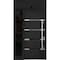 Vdomdoors Steel Door Deux 1105 Black Enamel Sidelight and Transom Window Sidelite Stainless Inserts Entry Doo DEUX1105EXD-BLK-W36+12xH80+16-LH-O - alternate 1
